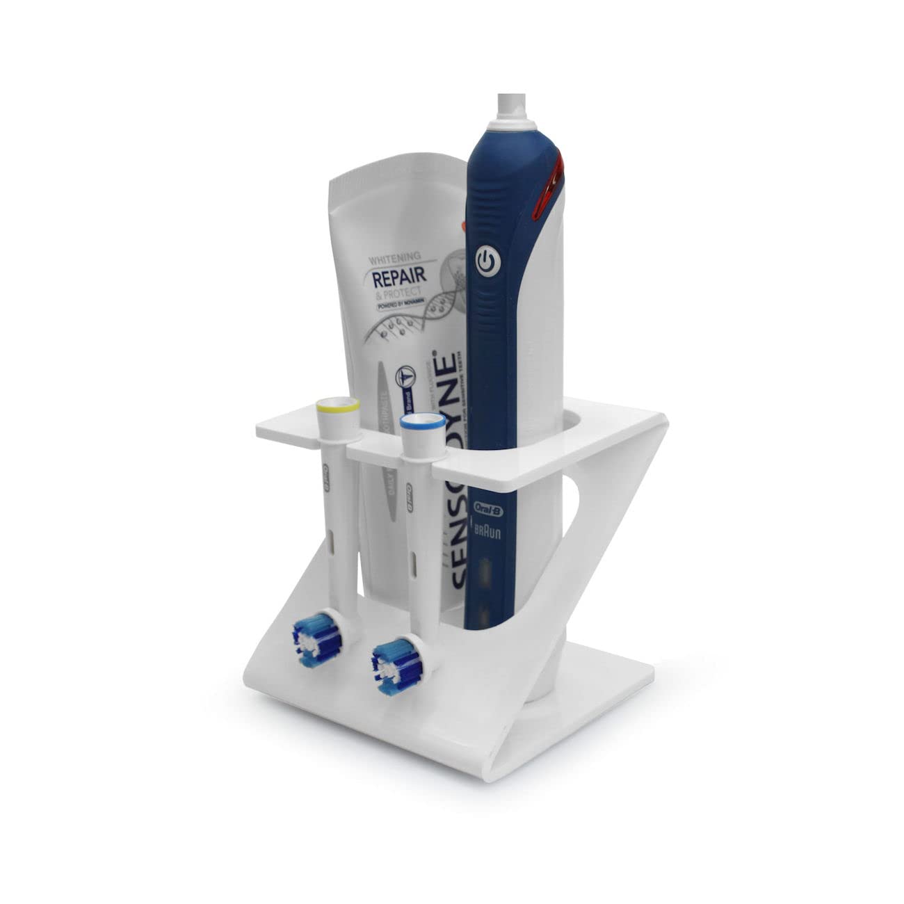 Jolof Store Electric Toothbrush & Head Holder for Oral B - White Caddy