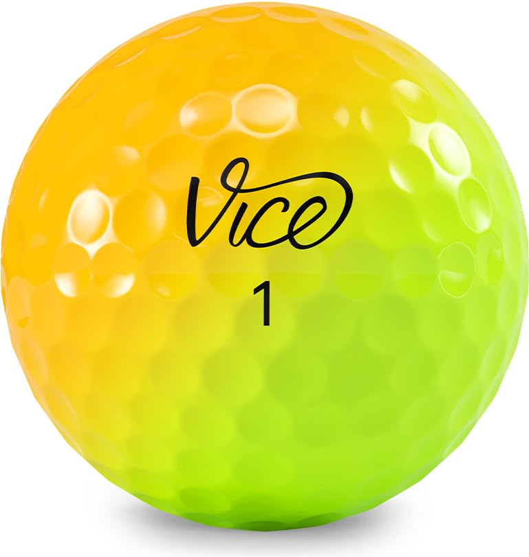 Vice Golf Pro Plus Limited Edition 4-Piece Balls – Yellow Orange Shade