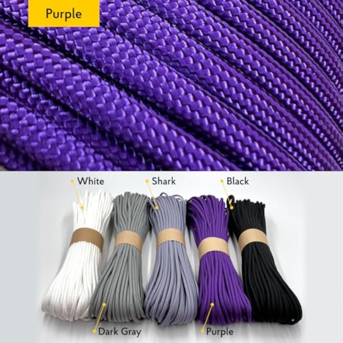 EDCX 550 Paracord Type III – 4mm Nylon Rope for Camping and DIY Crafting