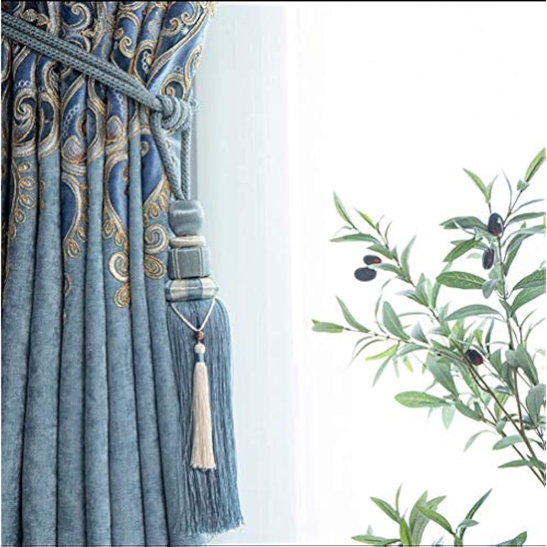 Handmade Tassel Curtain Tiebacks | 1 Pair Decorative Holdbacks