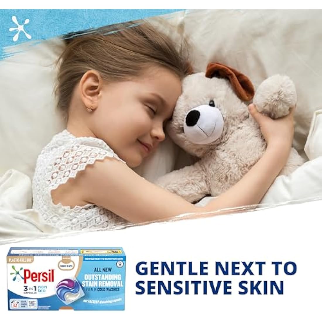 Persil 3 in 1 Non Bio Laundry Capsules | Sensitive Skin | 32 Washes