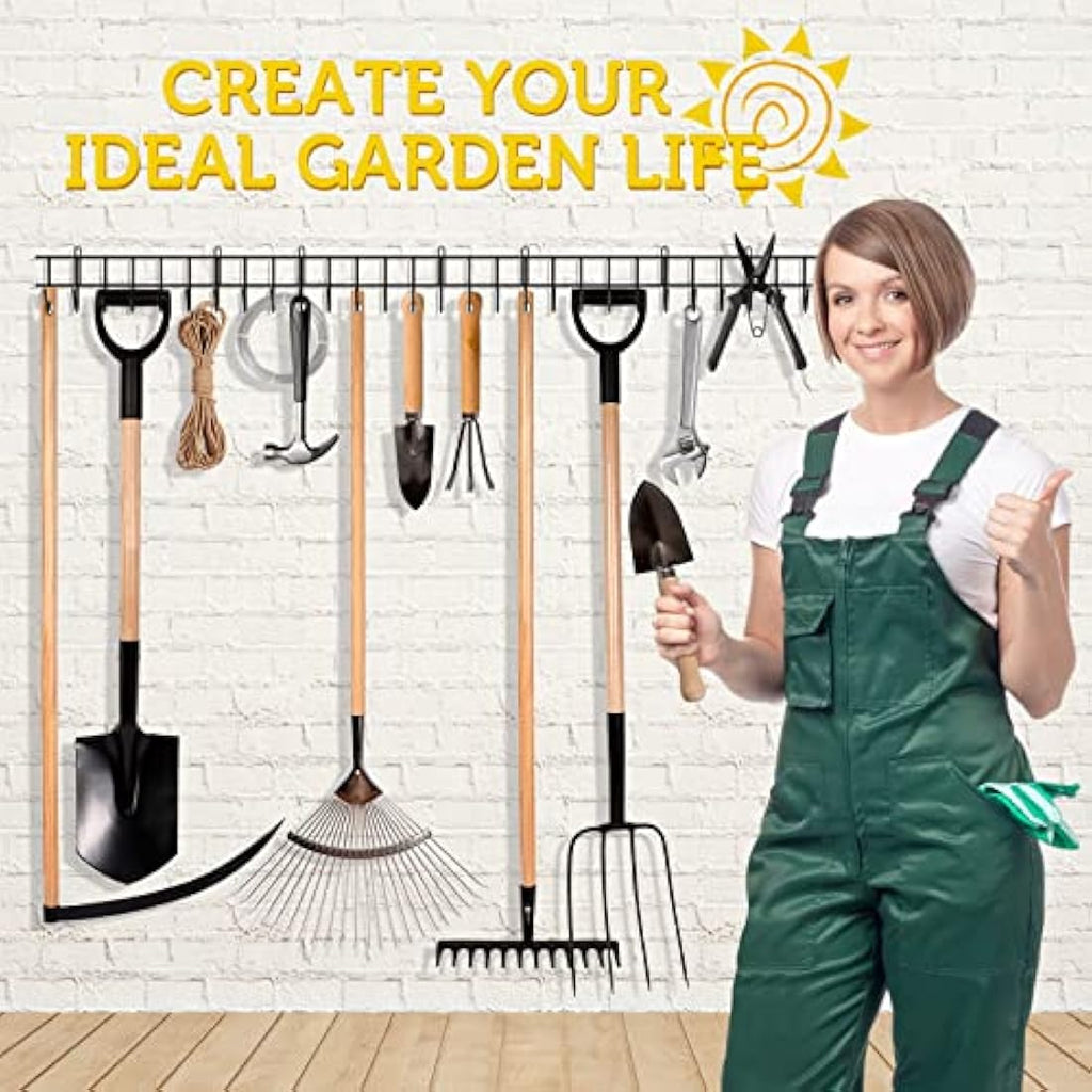 Garden Tool Rack – 64" Heavy-Duty Wall Mount Garage Organizer