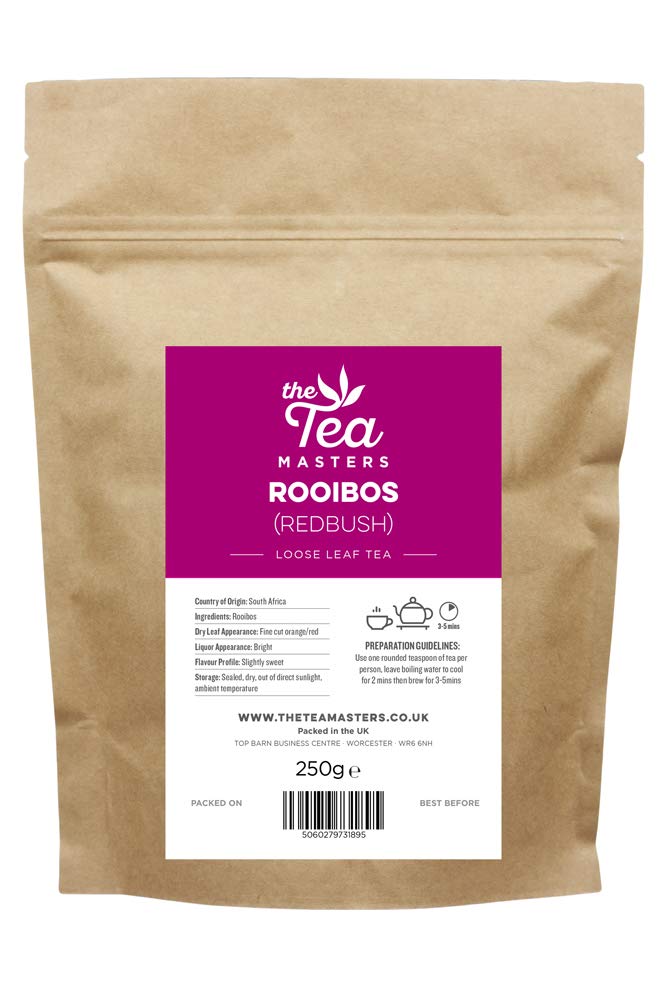 The Tea Masters Rooibos Redbush Loose Leaf Tea - Organic & Caffeine-Free