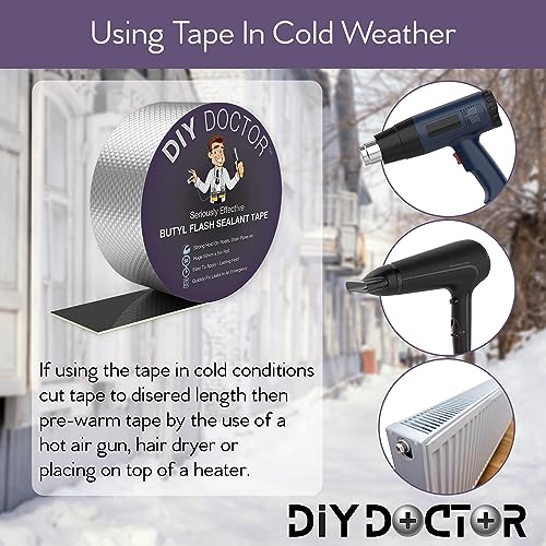 DIY Doctor Butyl Waterproof Tape – Aluminium Roof Sealant – 50mm x 5m
