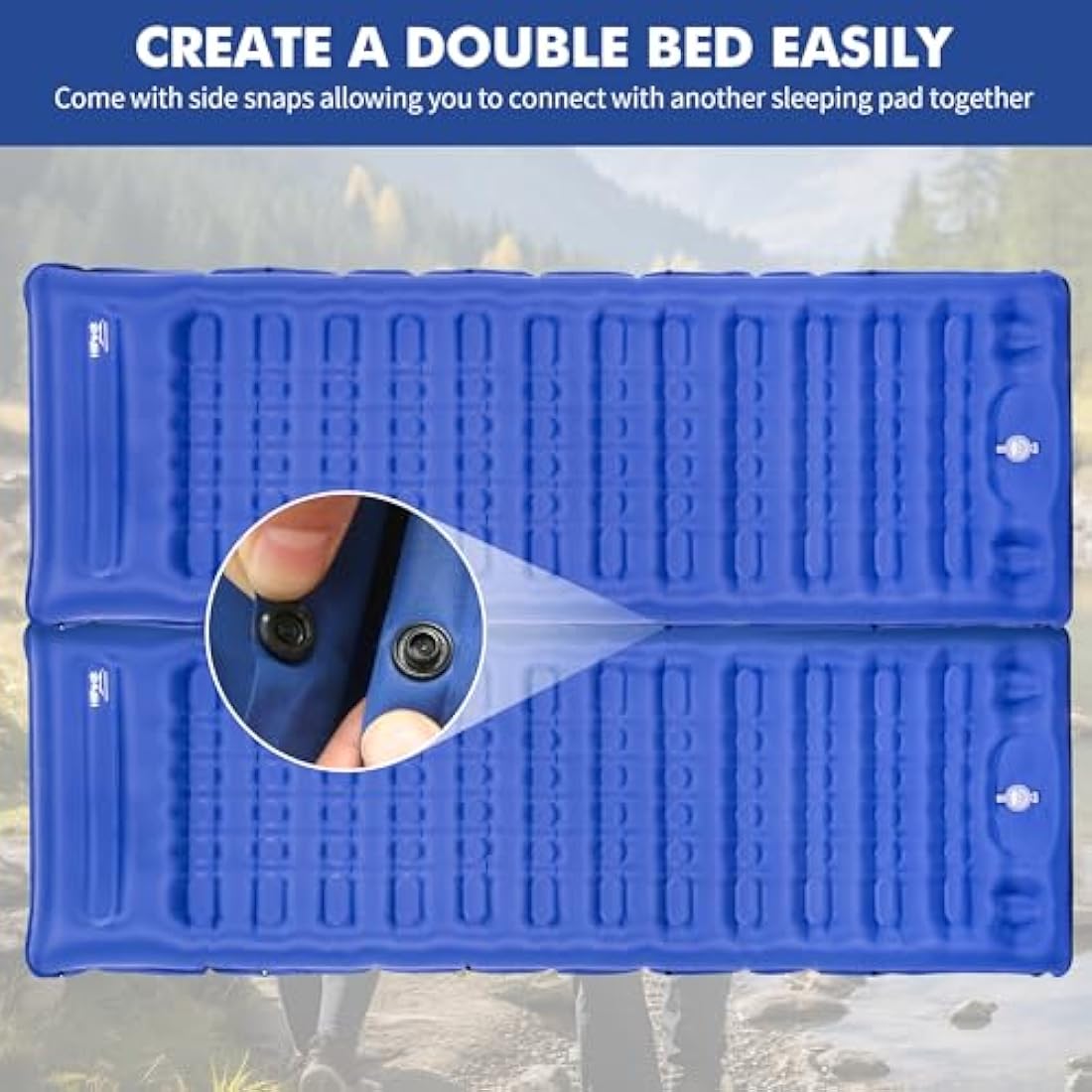 HiiPeak Inflatable Camping Sleeping Pad | 3.9 Inch Thick 40D Nylon Mat