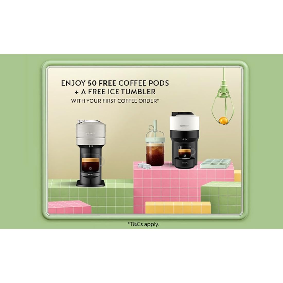 Nespresso Krups Vertuo Pop Coffee Pod Machine | Lilac | Wi-Fi Enabled