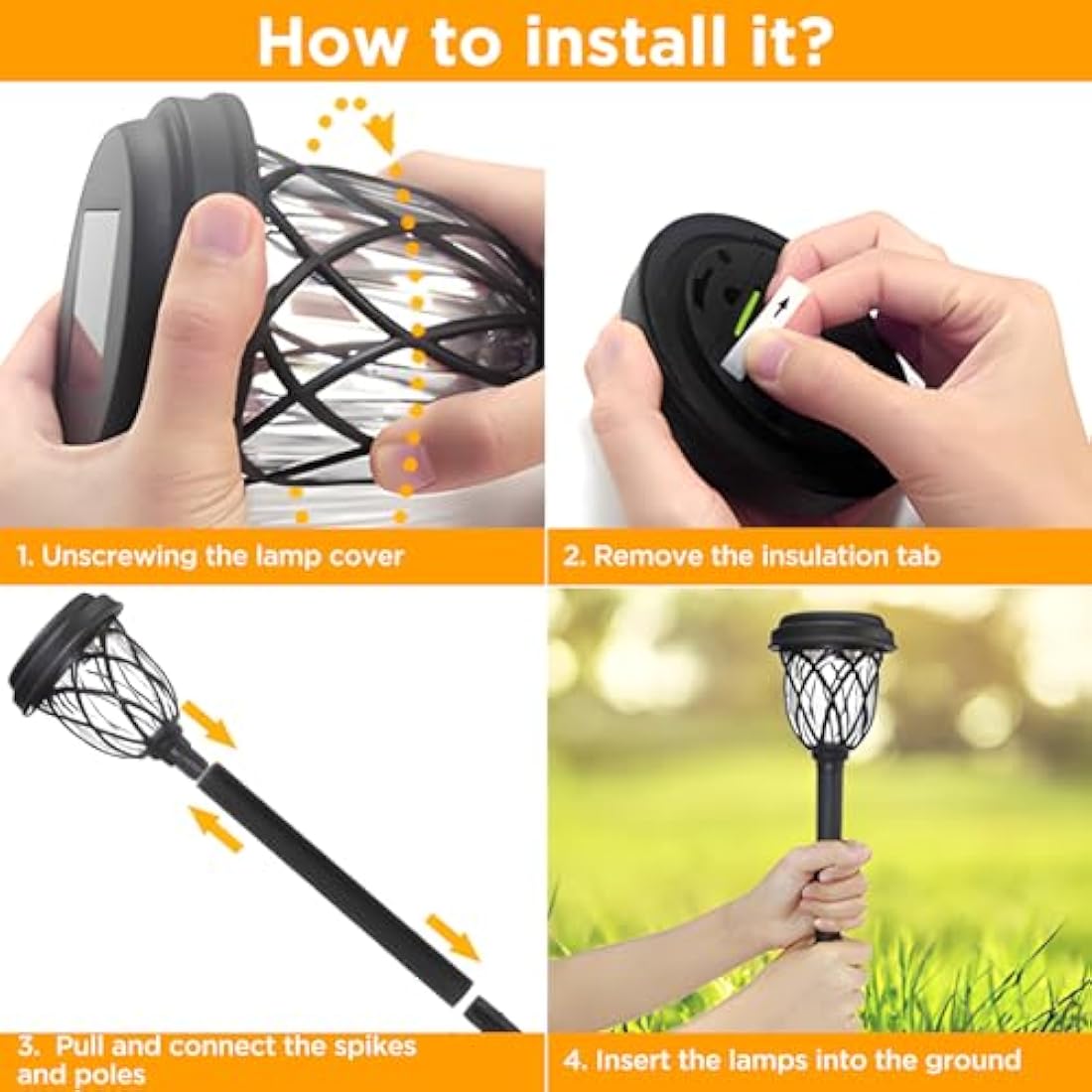 HELESIN Solar Garden Lights – 10 Pack Waterproof LED Pathway Lighting