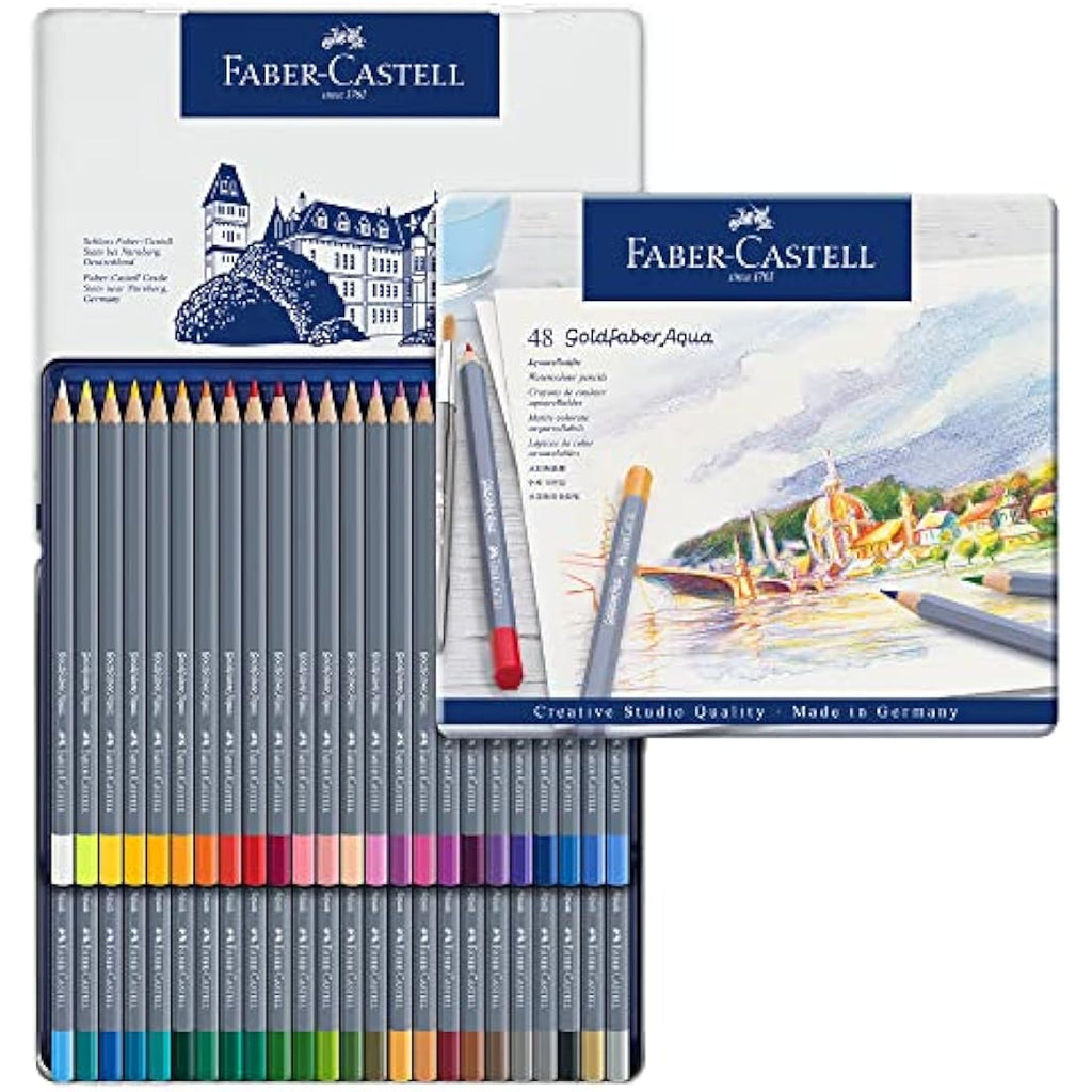 Faber-Castell Goldfaber Aqua Watercolour Pencils | Tin of 48