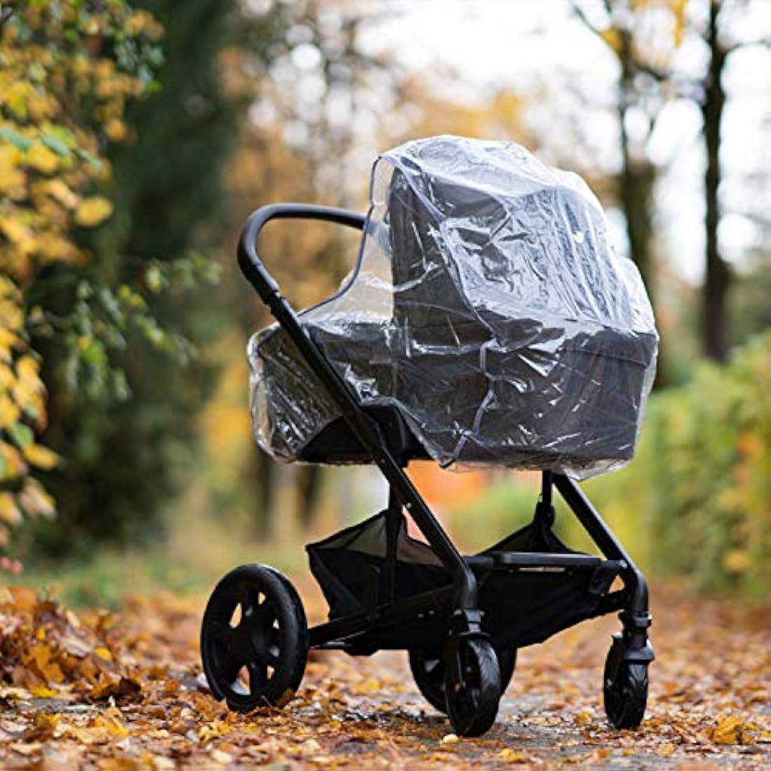 Zamboo Universal Rain Cover for Pram Carrycot – PVC-Free Grey Shield