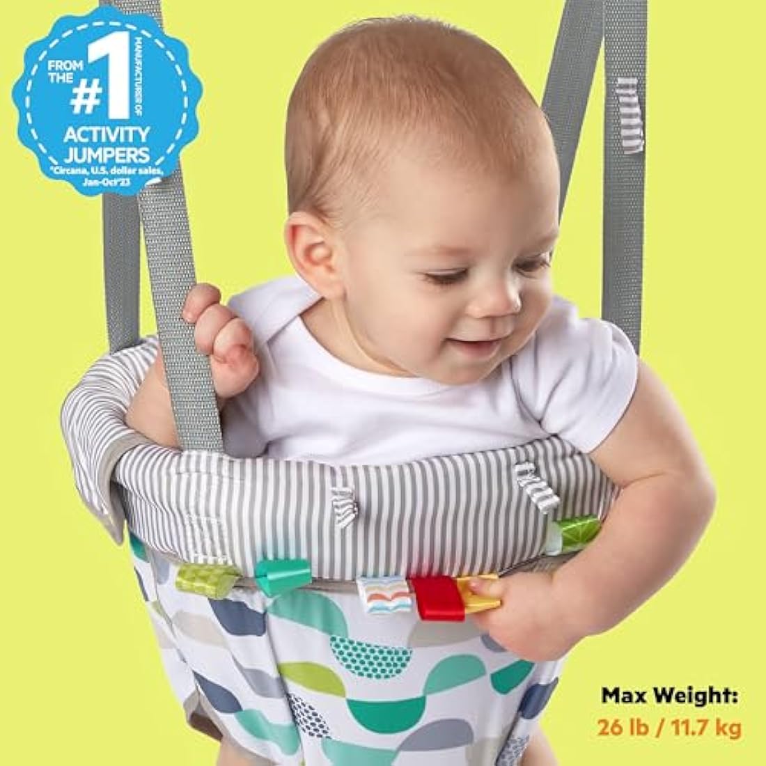 Bright Starts Playful Parade Door Jumper - Padded Seat Bouncer