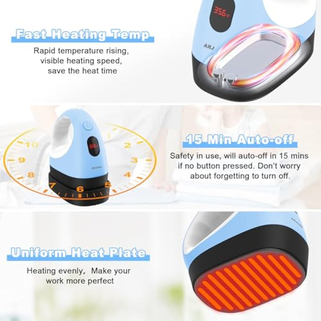 ARJudy Mini Heat Press Machine | Portable Iron for T-Shirts & HTV Vinyl
