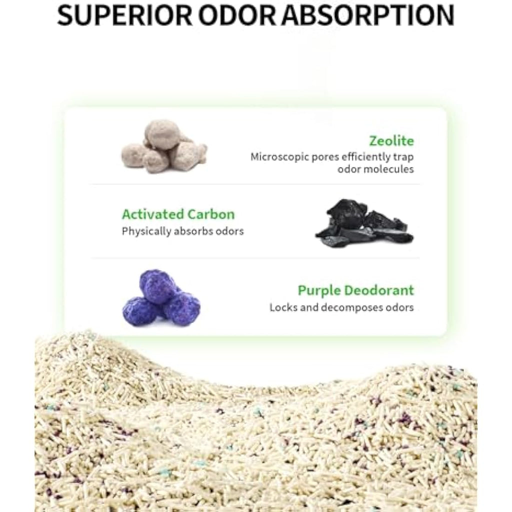 PETKIT Clump+ Tofu Mixed Cat Litter – Odor Control & Flushable, 6 Packs
