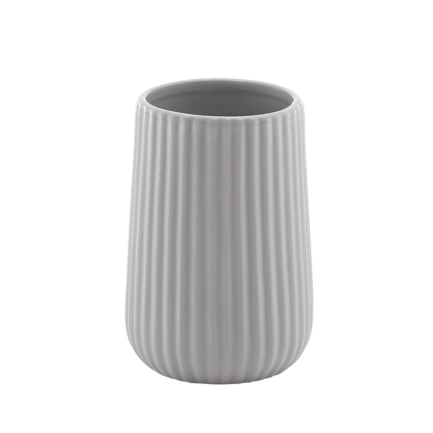 Gedy Marika Ceramic Toothbrush Holder – Grey Modern Bathroom Accessory