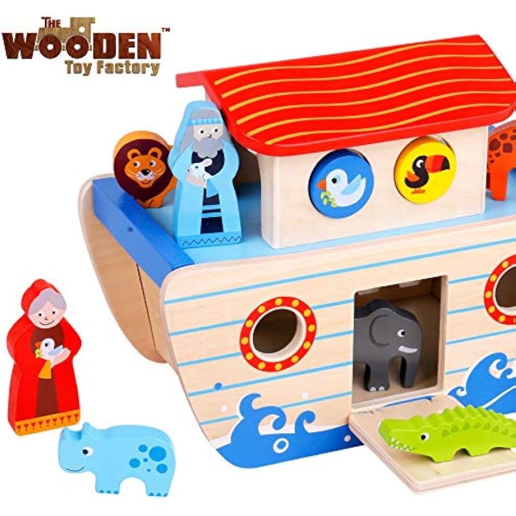 The Wooden Toy Factory Noah's Ark Shape Sorter - Educational Playset