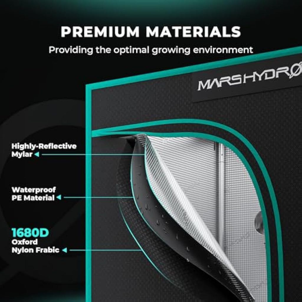 Mars Hydro 4x2x5 Grow Tent | 1680D Mylar Indoor Hydroponic Tent