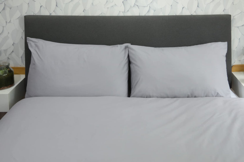 Lekka King Size Zip-Around Duvet Cover Set – Easy-Iron Grey Bedding