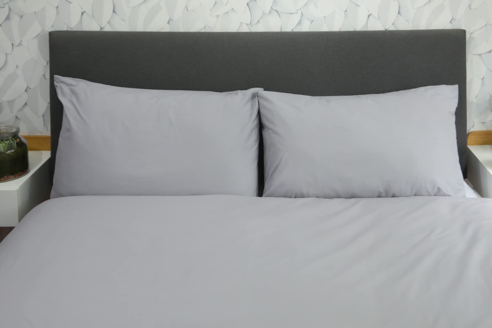 Lekka King Size Zip-Around Duvet Cover Set – Easy-Iron Grey Bedding