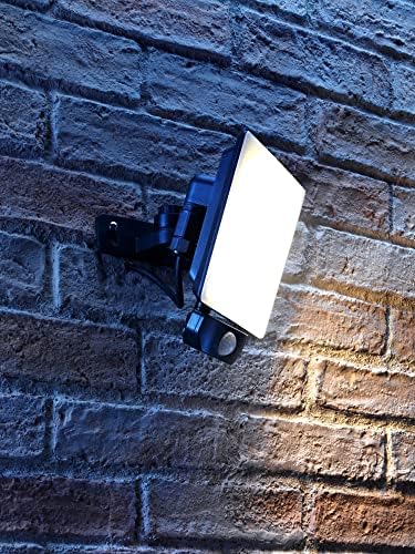 Auraglow 50W LED Security Flood Light with PIR Motion Sensor - Black