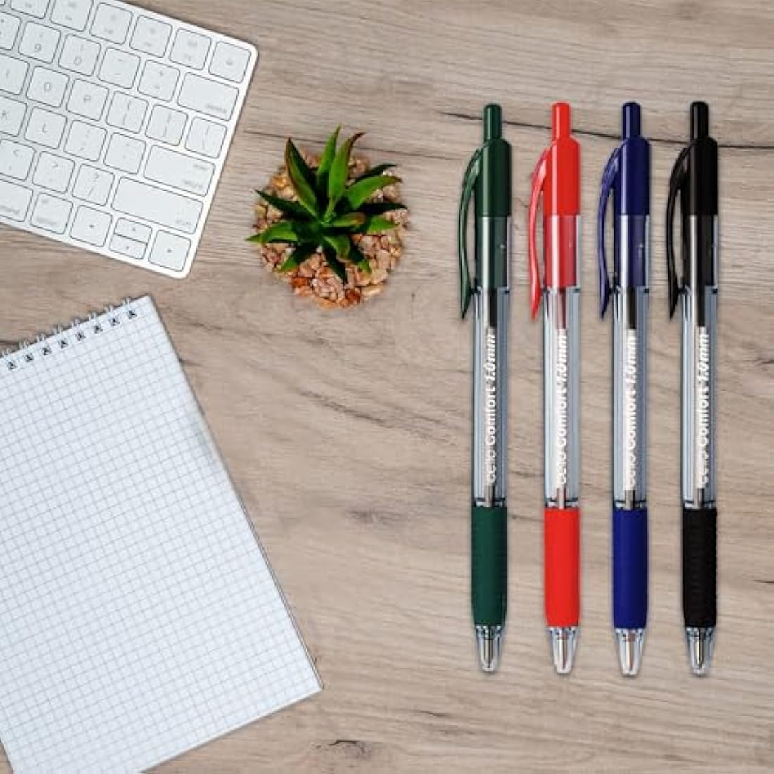 Cello Retractable Ballpoint Pens | 1.0mm Medium Point, Pack of 12