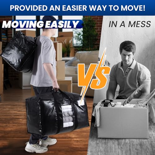 TAILI Moving Bags 4 Pack – Extra Large Heavy Duty Storage Bags with Zips