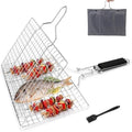 Pecco Stainless Steel BBQ Grill Basket with Detachable Handle | 32x22cm