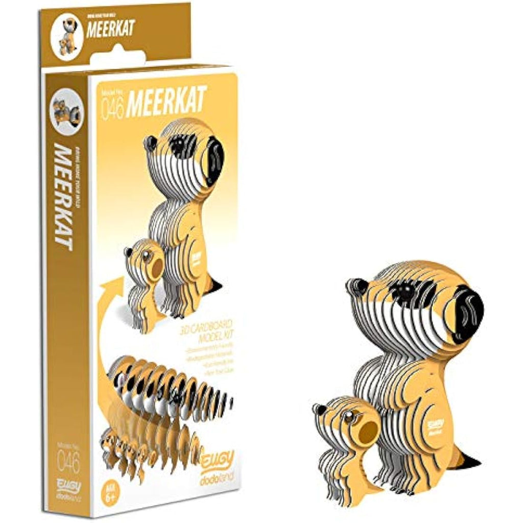 EUGY 3D Meerkat Model Craft Kit – Eco-Friendly DIY Animal Puzzle