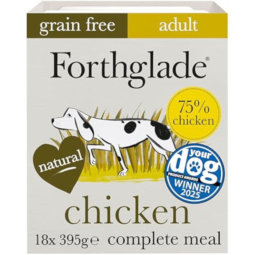 Forthglade Grain Free Wet Dog Food - Chicken & Vegetables (18 x 395g)