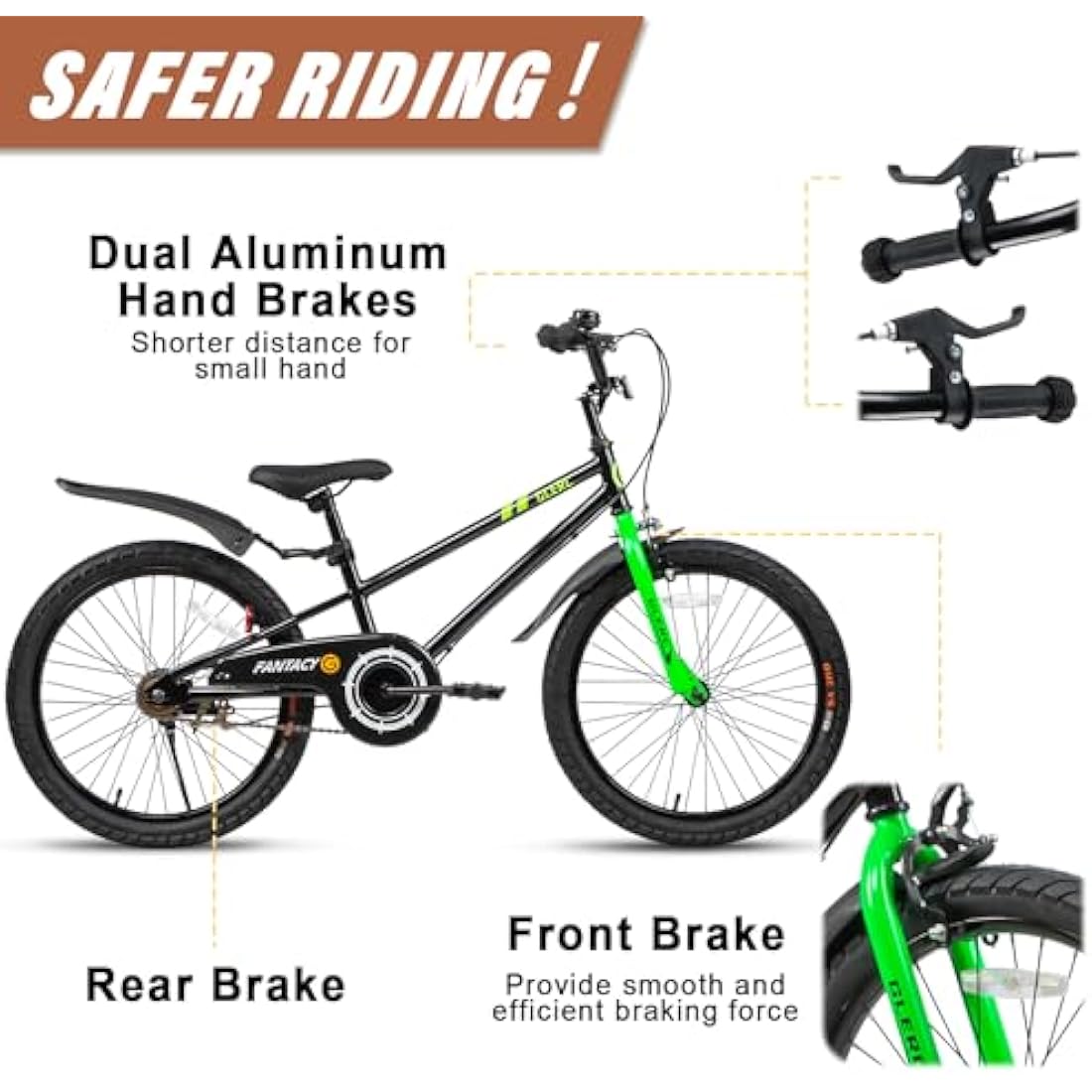 Glerc Fantasy 20 Inch Kids Bike – Steel Frame Bicycle with Handbrake