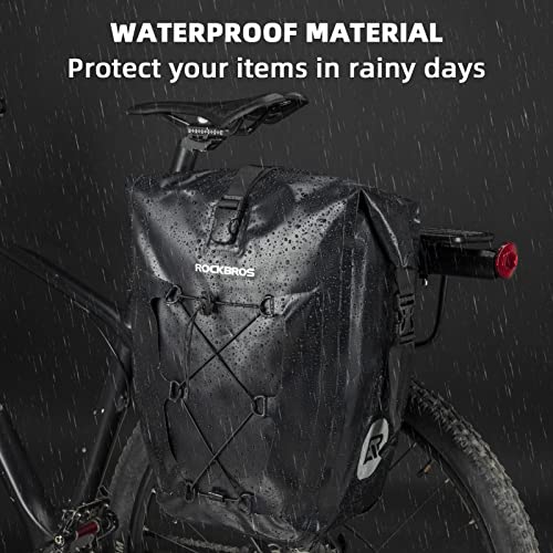 ROCKBROS Bike Pannier Bag | 25L-32L Waterproof Rear Rack Bicycle Bag