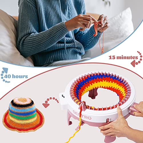 Jolof Store 48 Needle Circular Knitting Machine - DIY Loom for Hats & Scarves
