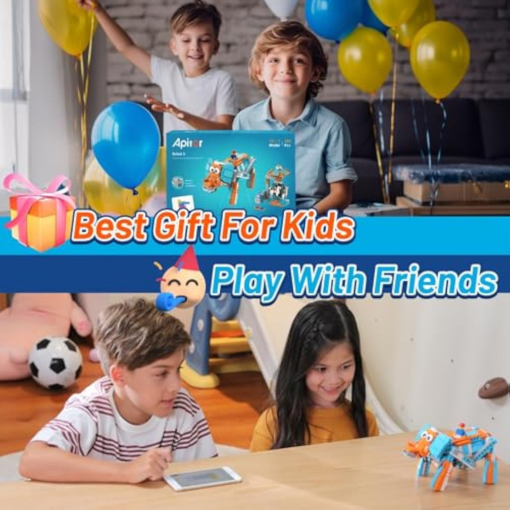 Apitor 10-in-1 STEM Robot Building Kit | Programmable RC Coding Toy (389 PCS)