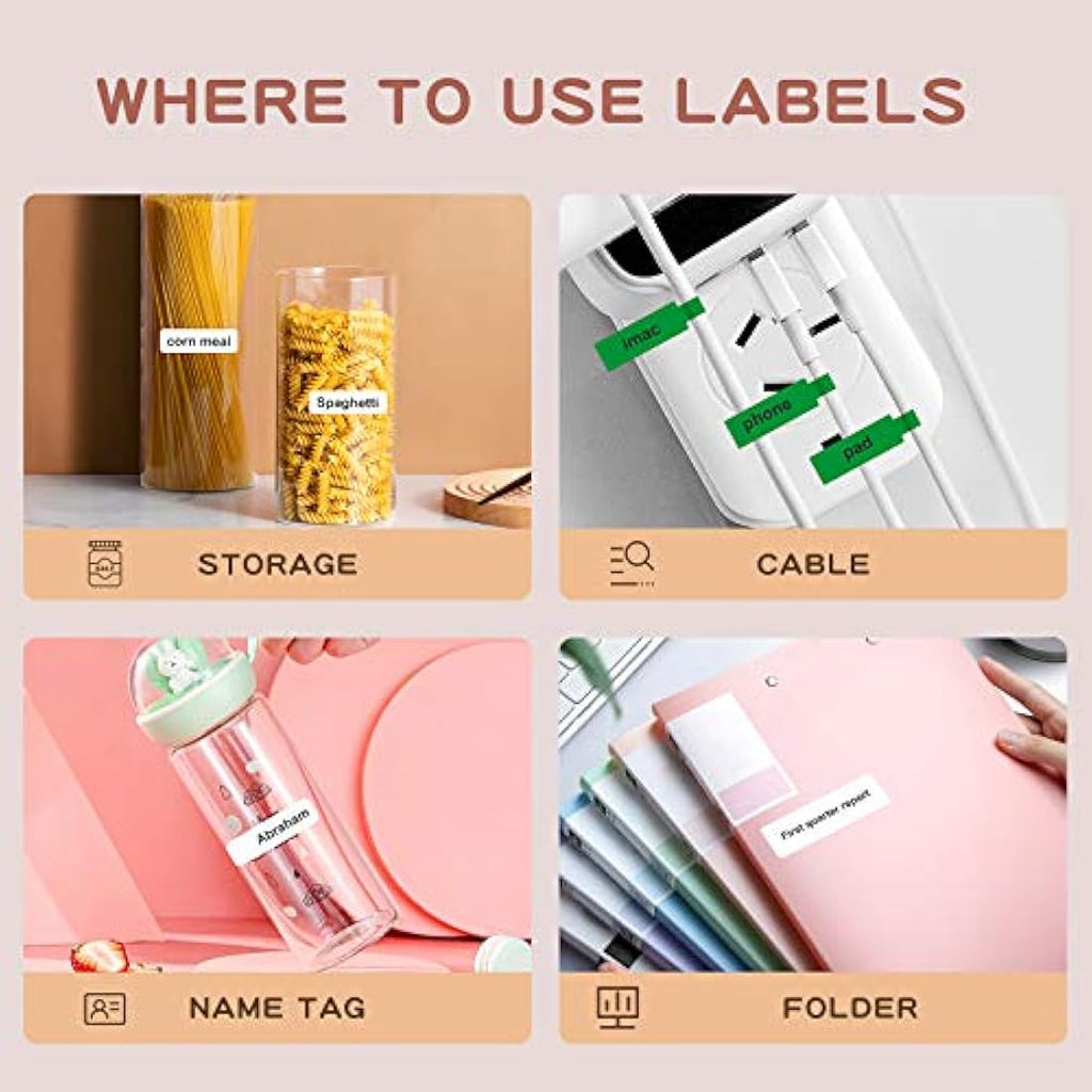NIIMBOT Thermal Label Paper | White Waterproof Stickers for D11 D110 D101