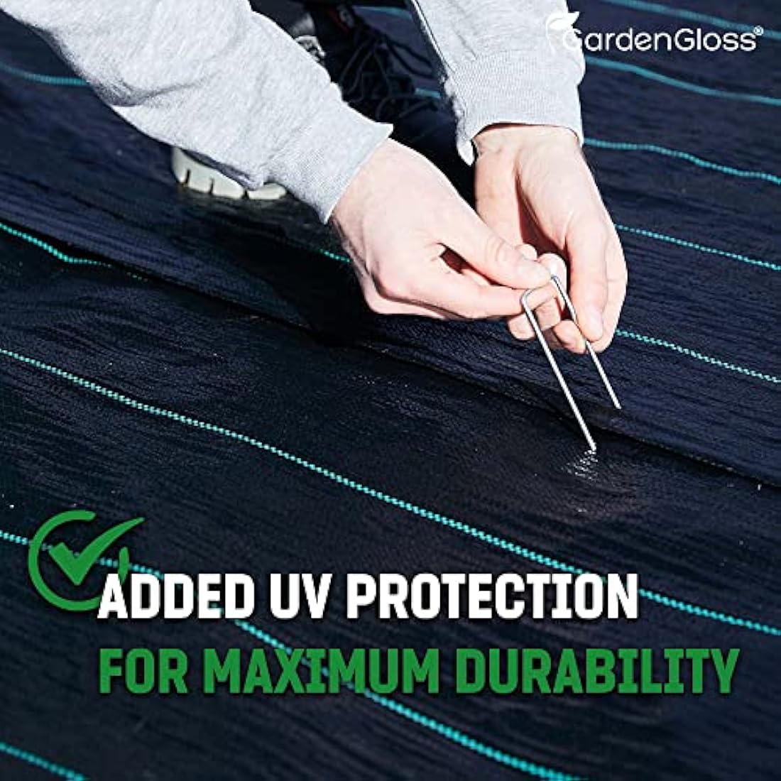 GardenGloss 100gsm Weed Control Membrane – 20m2 UV Stable Fabric