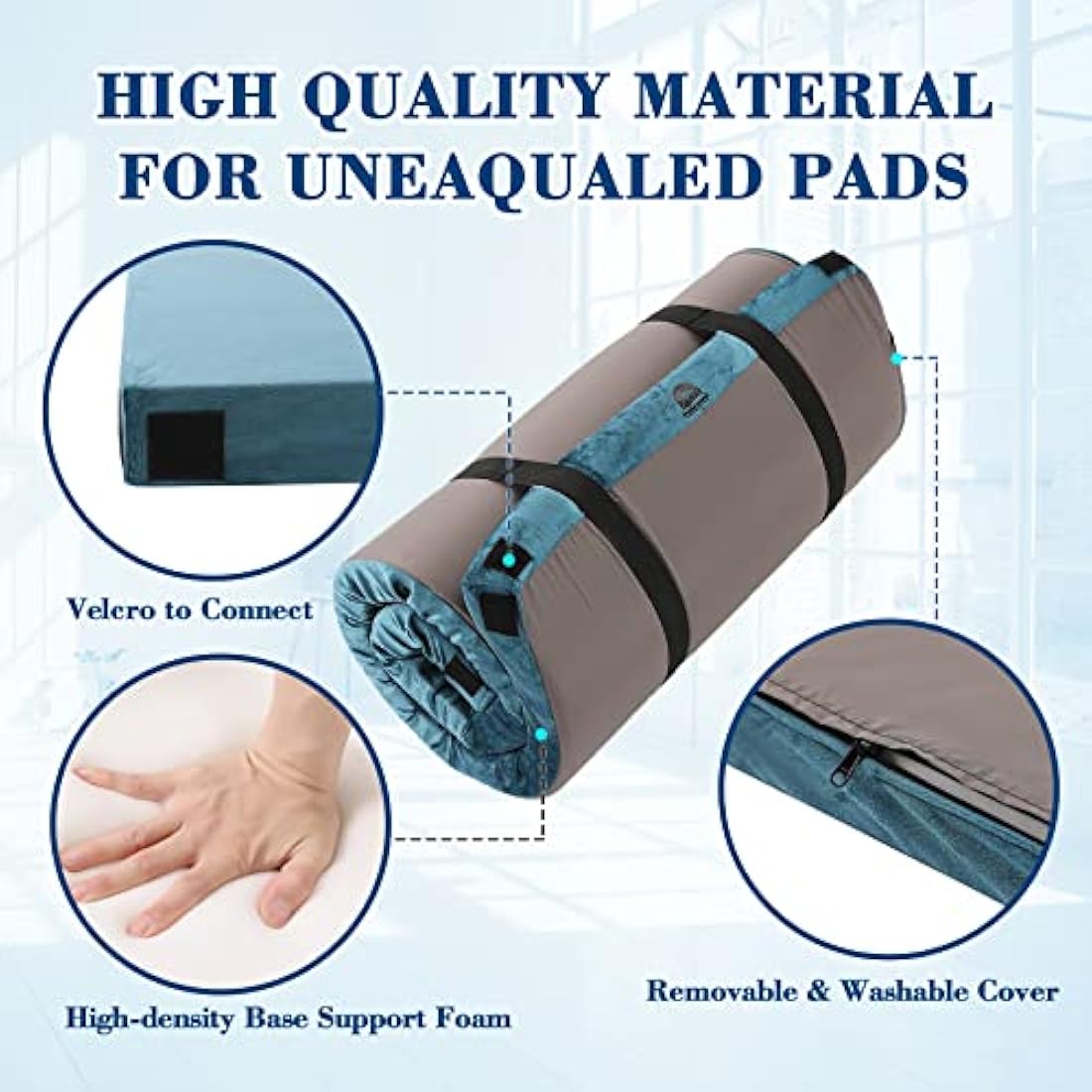 Underwood Aggregator 7cm Memory Foam Camping Mattress | Roll Up Sleeping Pad