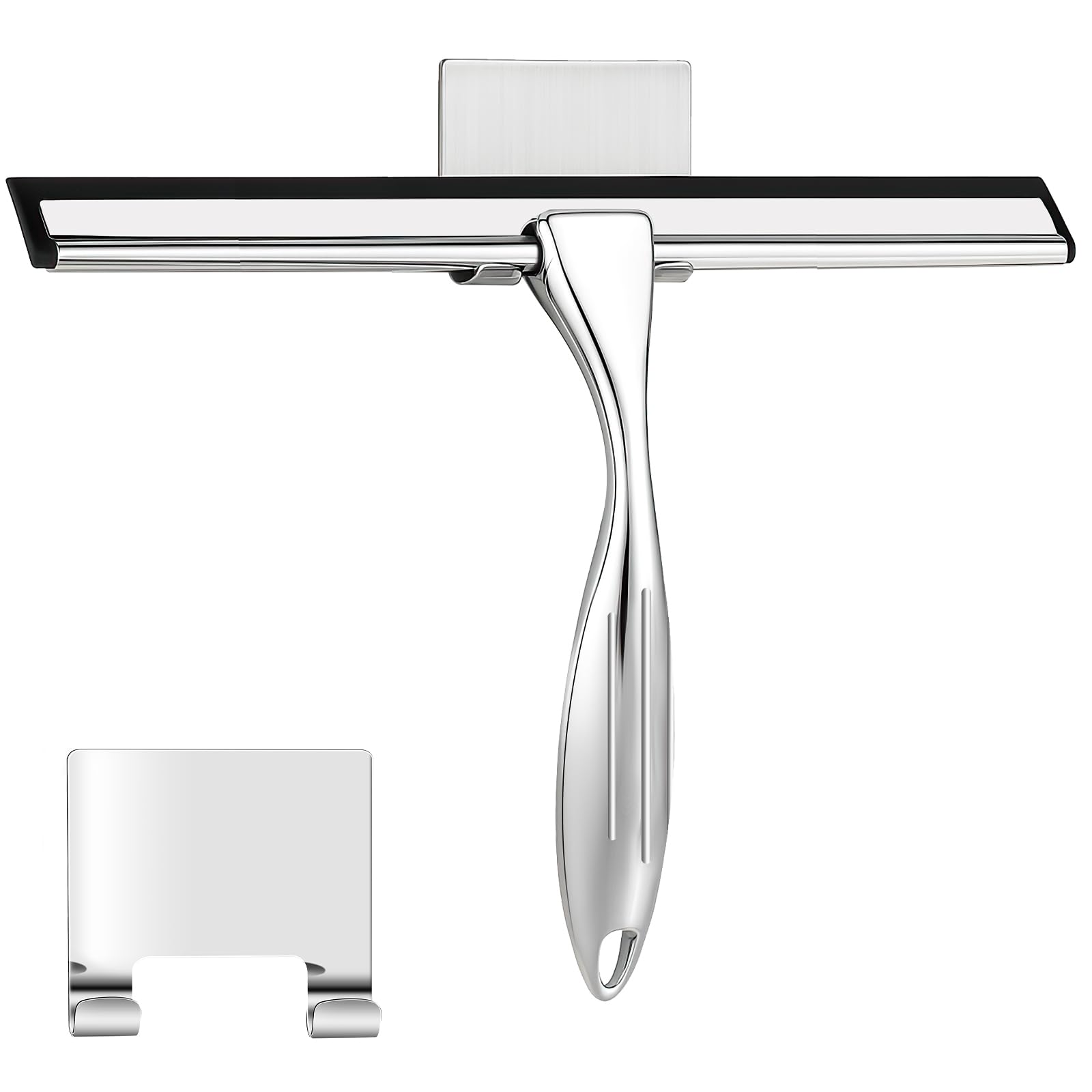 Jolof Store 14 Inch Shower Squeegee | Stainless Steel Glass Cleaner