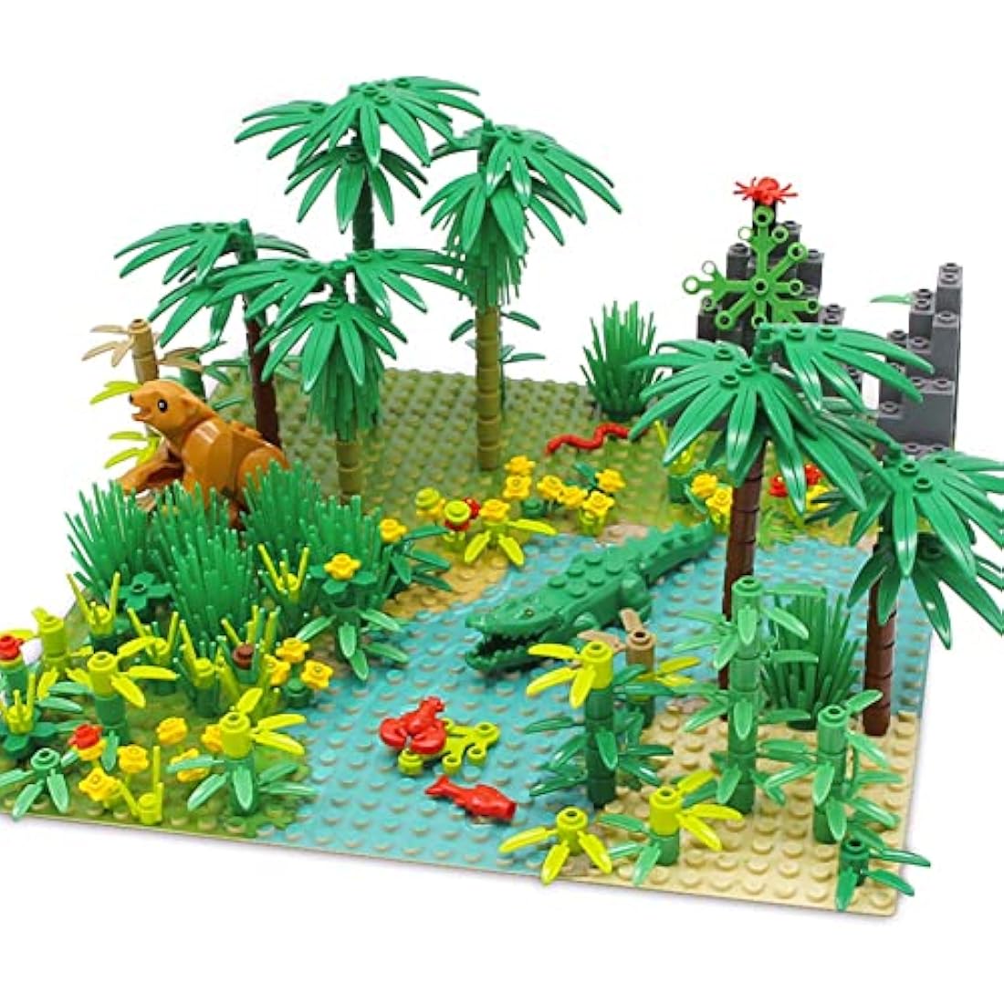 Jungle Animals Building Blocks – 582pc Forest Garden Set