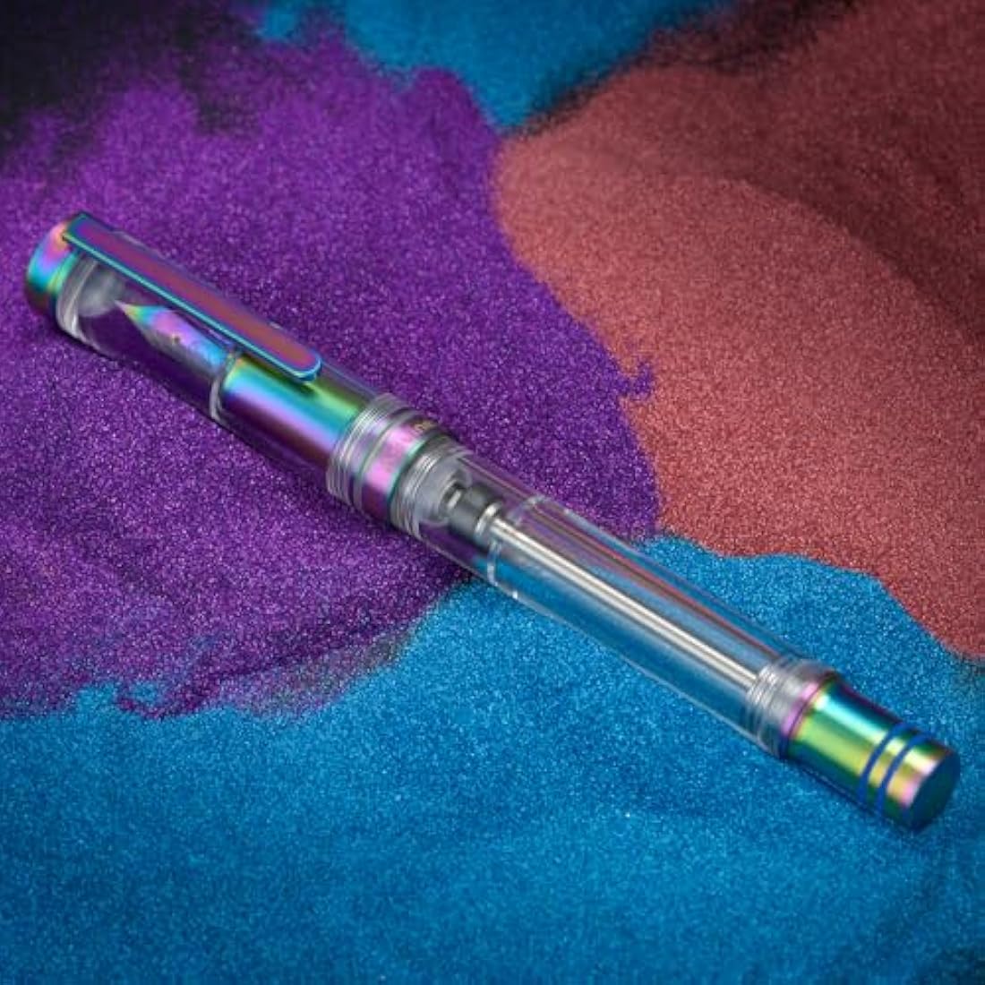 Asvine V200 Titanium Vacuum Filling Fountain Pen – Rainbow Fine Point