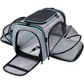 Expandable Pet Carrier – Large Travel Bag with Fleece Bed