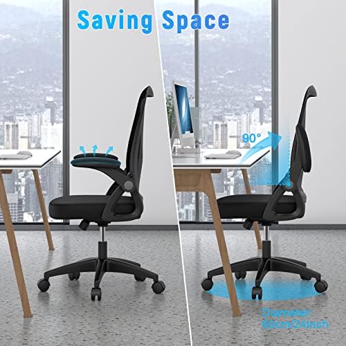 naspaluro Ergonomic Mesh Office Chair with Flip-up Arms & Lumbar Support