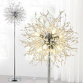 Rayofly Modern Crystal Fireworks Floor Lamp | 8-Light Chrome Standing Lamp