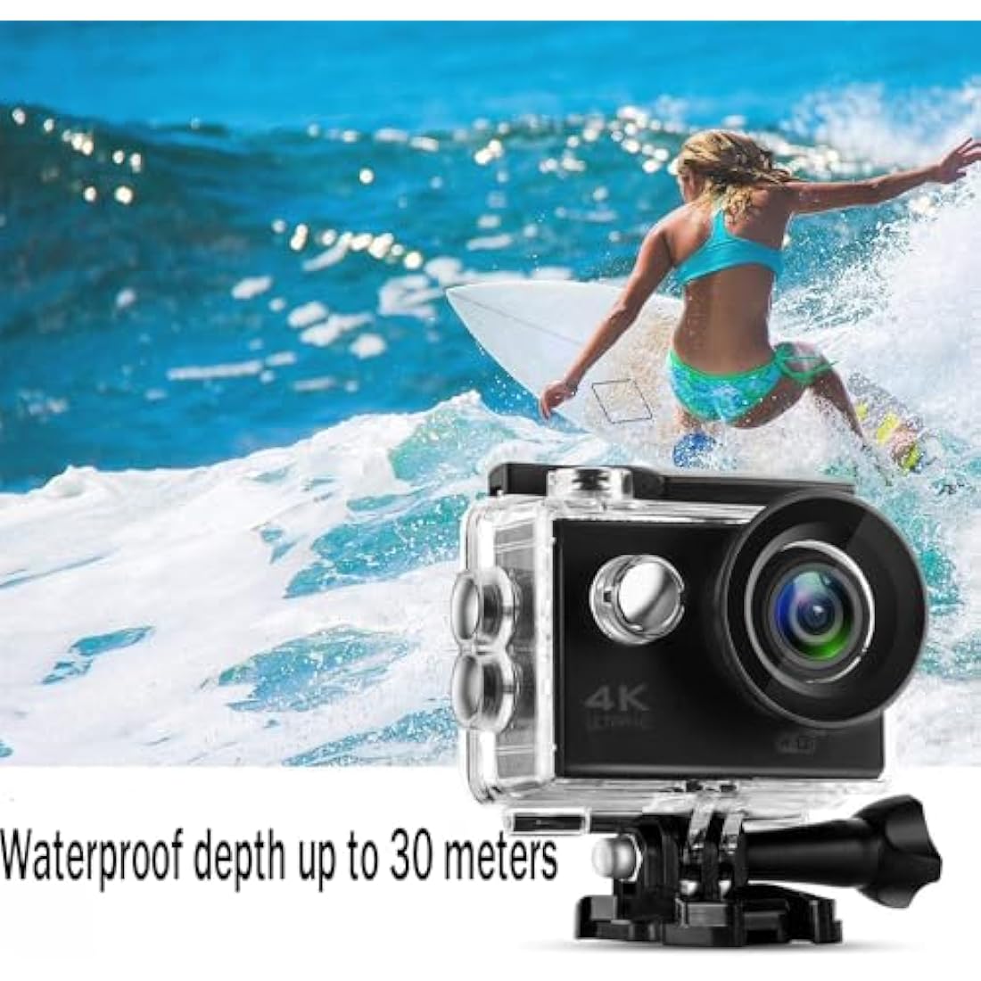 BSLVWG 4K Action Camera – 20MP Waterproof Sports Cam with Remote