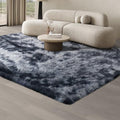 JOJOSEE Grey Area Rug – 160x230cm Soft Fluffy Shaggy Living Room Carpet