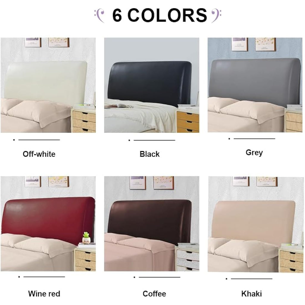 Waterproof PU Leather Headboard Cover – Coffee, 150cm