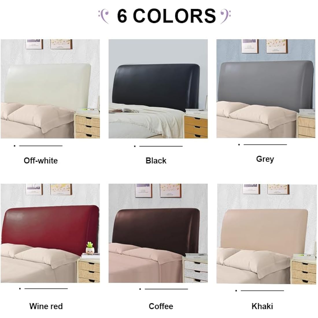 Waterproof PU Leather Headboard Cover – Coffee, 150cm