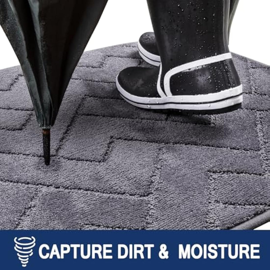 FCSDETAIL Indoor Dirt Trapper Door Mat - Non-Slip Washable Runner Rug