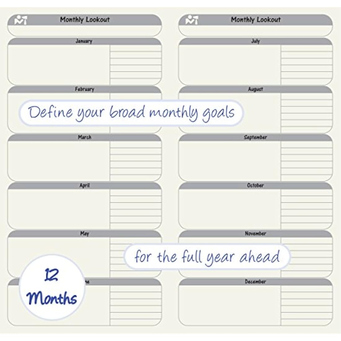Jolof Store Weekly Planner Refill for Standard Traveler's Notebook – 2 Pack