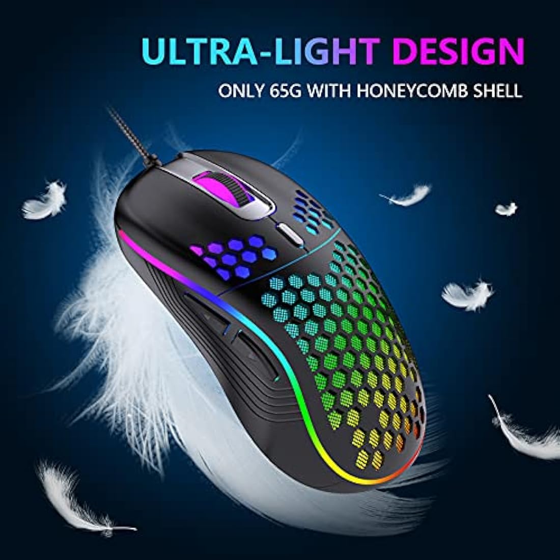 RedThunder 60% RGB Gaming Keyboard and Mouse Combo | 7200 DPI | Black
