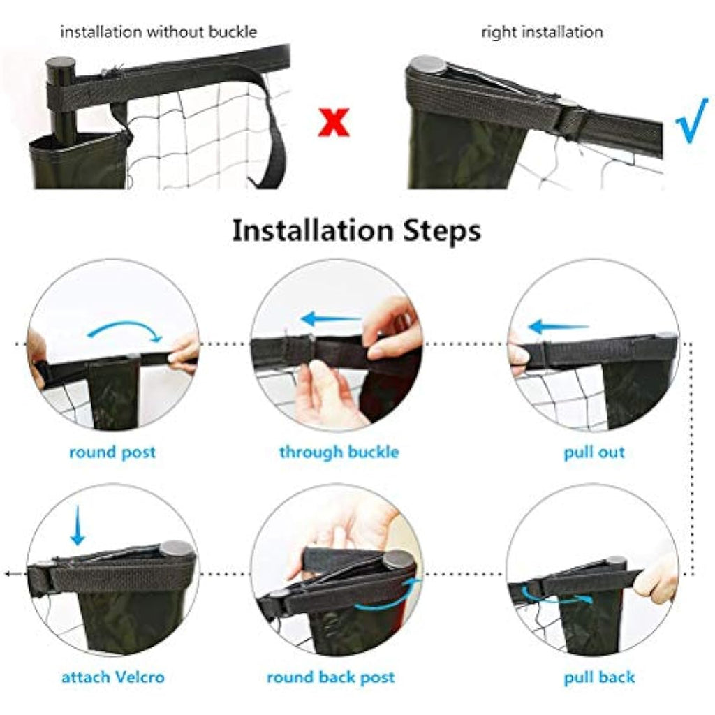 Aoneky 22x3ft Portable Pickleball Net Set with Steel Stand and Bag