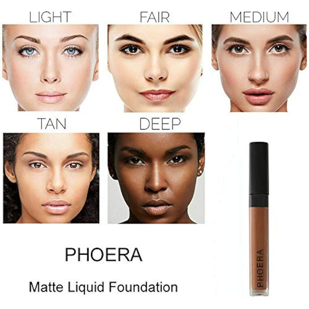 Phoera Full Coverage Matte Liquid Concealer – Waterproof (105 Biscuit)