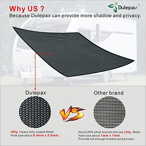 Dulepax RV Awning Privacy Screen – 8ft x 12ft Sun Shade Front Wall Kit